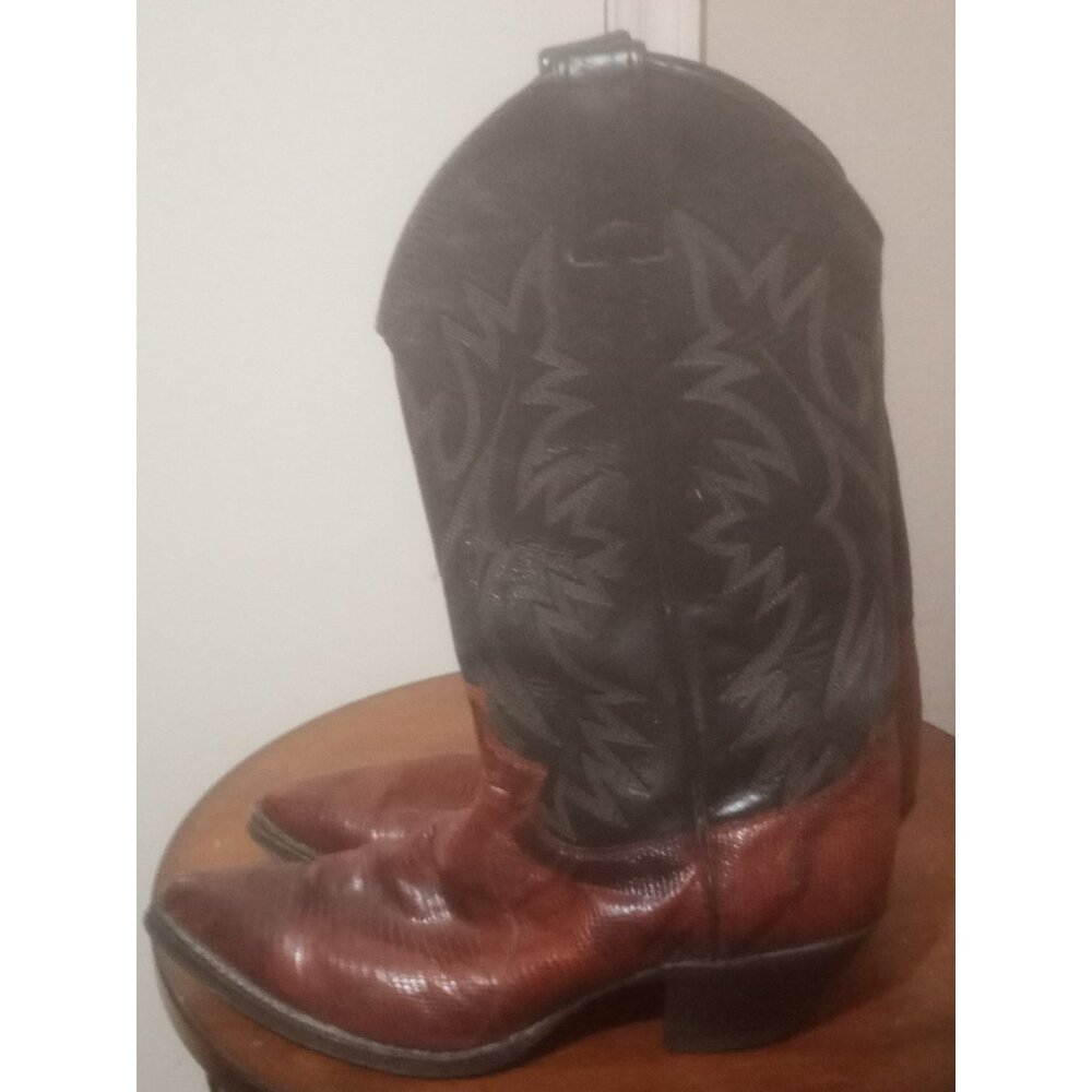 Justin Womens Pointed Toe Slip On Mid Length Boots Brown Size 6.5B - Picture 9 of 12
